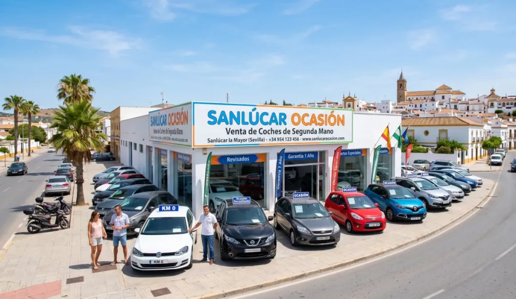 Elige con Confianza: Los Mejores Coches de Ocasión en Sanlúcar la Mayor 4 Amplia exposición de vehículos revisados y garantizados en las instalaciones del concesionario Sanlúcar Ocasión en el Aljarafe.