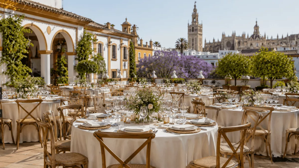 Alquiler de mesas y sillas para eventos en Sevilla: claves para organizar un montaje cómodo y funcional